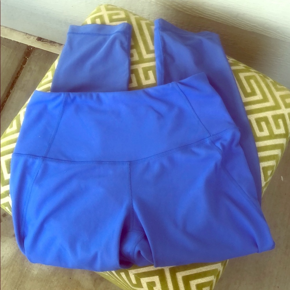 Royal blue, high waisted cropped legging